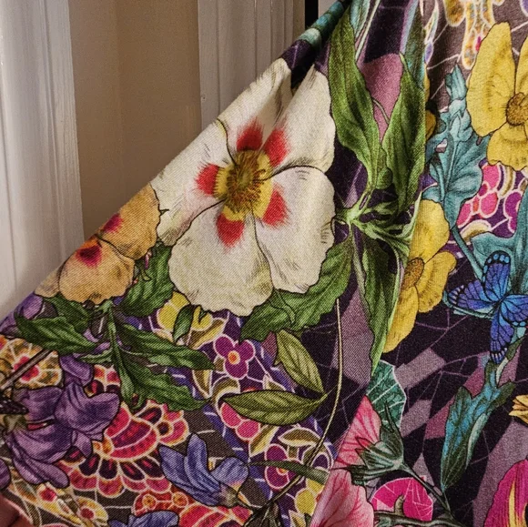 Johnny Was Women's V-Neck Floral Top - Multicolor - Picture 4 of 5